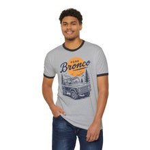 Load image into Gallery viewer, Vintage Ford Bronco Ringer T-Shirt | Retro Car Tee, Road Trip Apparel, Gift for Him, Adventure Outfit, Classic Automotive Merch