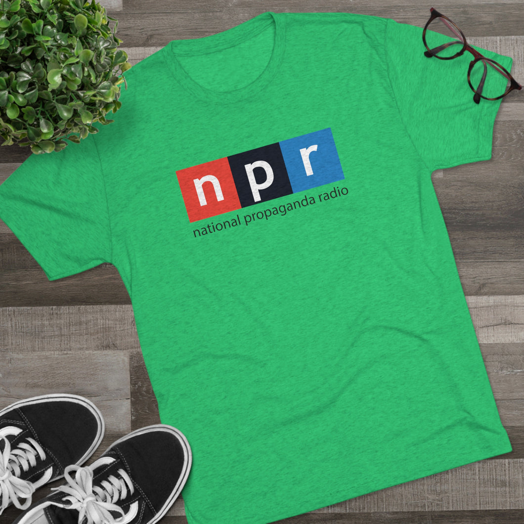 NPR National Propaganda T-shrit Men's Tri-Blend Crew Tee
