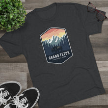 Load image into Gallery viewer, Grand Tetons National Park Men's Tri-Blend Crew Tee