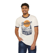 Load image into Gallery viewer, Vintage Ford Bronco Ringer T-Shirt | Retro Car Tee, Road Trip Apparel, Gift for Him, Adventure Outfit, Classic Automotive Merch