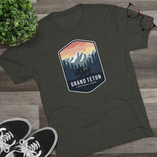Load image into Gallery viewer, Grand Tetons National Park Men's Tri-Blend Crew Tee