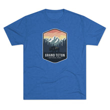 Load image into Gallery viewer, Grand Tetons National Park Men's Tri-Blend Crew Tee