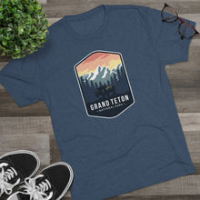 Load image into Gallery viewer, Grand Tetons National Park Men's Tri-Blend Crew Tee