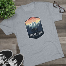Load image into Gallery viewer, Grand Tetons National Park Men's Tri-Blend Crew Tee