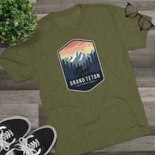 Load image into Gallery viewer, Grand Tetons National Park Men's Tri-Blend Crew Tee