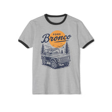Load image into Gallery viewer, Vintage Ford Bronco Ringer T-Shirt | Retro Car Tee, Road Trip Apparel, Gift for Him, Adventure Outfit, Classic Automotive Merch