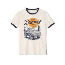 Load image into Gallery viewer, Vintage Ford Bronco Ringer T-Shirt | Retro Car Tee, Road Trip Apparel, Gift for Him, Adventure Outfit, Classic Automotive Merch