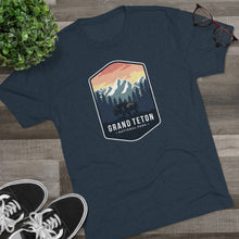 Load image into Gallery viewer, Grand Tetons National Park Men's Tri-Blend Crew Tee