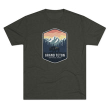 Load image into Gallery viewer, Grand Tetons National Park Men's Tri-Blend Crew Tee