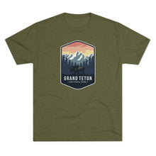Load image into Gallery viewer, Grand Tetons National Park Men's Tri-Blend Crew Tee