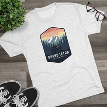 Load image into Gallery viewer, Grand Tetons National Park Men's Tri-Blend Crew Tee