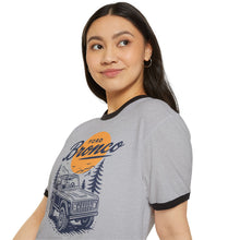 Load image into Gallery viewer, Vintage Ford Bronco Ringer T-Shirt | Retro Car Tee, Road Trip Apparel, Gift for Him, Adventure Outfit, Classic Automotive Merch