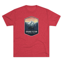Load image into Gallery viewer, Grand Tetons National Park Men's Tri-Blend Crew Tee