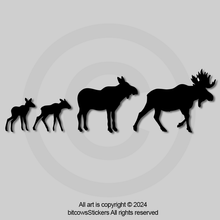 Load image into Gallery viewer, Moose Family Windshield Window Decal Sticker Easter Egg