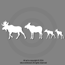 Load image into Gallery viewer, Moose Family Windshield Window Decal Sticker Easter Egg