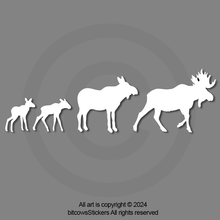 Load image into Gallery viewer, Moose Family Windshield Window Decal Sticker Easter Egg