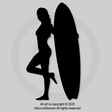 Load image into Gallery viewer, Surfboard  Water Sport Vinyl Decal, Window Bumper Sticker