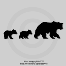 Load image into Gallery viewer, Bear Family Windshield Decal Easter Egg bitcowsstickers.com