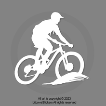 Load image into Gallery viewer, Action Mountain Bike Windshield on Hill Decal Sticker Easter Egg (2 count) bitcowsstickers.com