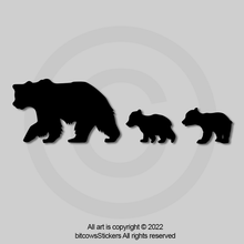 Load image into Gallery viewer, Bear Family Windshield Decal Easter Egg bitcowsstickers.com