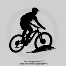 Load image into Gallery viewer, Action Mountain Bike Windshield on Hill Decal Sticker Easter Egg (2 count) bitcowsstickers.com