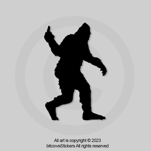 Load image into Gallery viewer, Bigfoot Middle Finger, Sasquatch, Yeti Window Sticker Easter Egg
