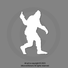 Load image into Gallery viewer, Bigfoot Middle Finger, Sasquatch, Yeti Window Sticker Easter Egg