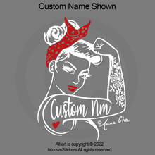 Load image into Gallery viewer, Customizable Jeep Girl yota Girl/Lady Rosie the Riveter 4Runner or FJ Cruiser Decal Sticker