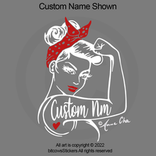 Load image into Gallery viewer, Customizable Jeep Girl yota Girl/Lady Rosie the Riveter 4Runner or FJ Cruiser Decal Sticker