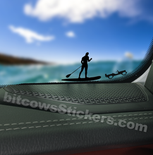 Load image into Gallery viewer, Paddleboard Water Sport Vinyl Decal, Window Bumper Sticker