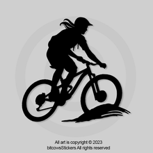 Load image into Gallery viewer, Action Mountain Bike Windshield on Hill Decal Sticker Easter Egg (2 count) bitcowsstickers.com