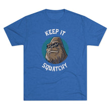 Load image into Gallery viewer, Keep It Squatchy Bigfoot Shirt Men's Tri-Blend Crew Tee