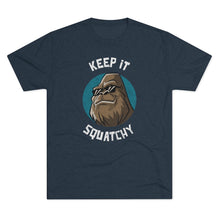 Load image into Gallery viewer, Keep It Squatchy Bigfoot Shirt Men's Tri-Blend Crew Tee