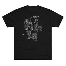 Load image into Gallery viewer, Apollo space suit blueprint patent Men's Tri-Blend Crew Tee