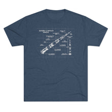 Load image into Gallery viewer, Saturn V Apollo Rocket Drawing Men's Tri-Blend Crew Tee