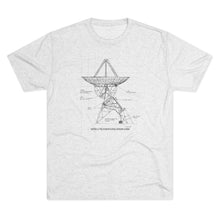 Load image into Gallery viewer, Space satellite dish blueprint Men's Tri-Blend Crew Tee