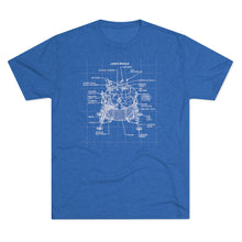 Load image into Gallery viewer, Lunar Module diagram from the NASA Apollo program Men's Tri-Blend Crew Tee