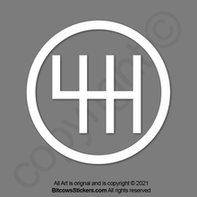 Load image into Gallery viewer, 4H shift pattern off-road 4WD sticker four wheel drive decal bitcowsstickers.com