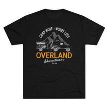 Load image into Gallery viewer, Camp More Worry Less Overland Adventure Men's Tri-Blend Crew Tee