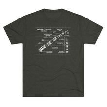 Load image into Gallery viewer, Saturn V Apollo Rocket Drawing Men's Tri-Blend Crew Tee