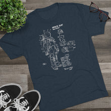 Load image into Gallery viewer, Apollo space suit blueprint patent Men's Tri-Blend Crew Tee