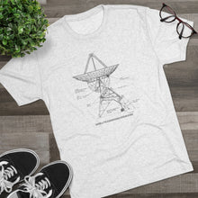 Load image into Gallery viewer, Space satellite dish blueprint Men's Tri-Blend Crew Tee