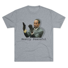 Load image into Gallery viewer, OJ Simpson Mostly Peaceful Shirt Men&#39;s Tri-Blend Crew Tee
