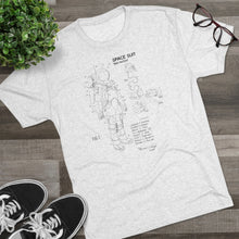 Load image into Gallery viewer, Apollo space suit blueprint patent Men's Tri-Blend Crew Tee