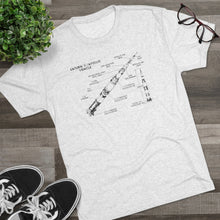 Load image into Gallery viewer, Saturn V Apollo Rocket Drawing Men's Tri-Blend Crew Tee