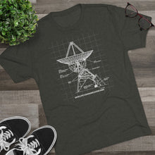 Load image into Gallery viewer, Space satellite dish blueprint Men's Tri-Blend Crew Tee