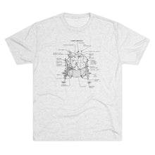 Load image into Gallery viewer, Lunar Module diagram from the NASA Apollo program Men's Tri-Blend Crew Tee