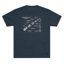 Load image into Gallery viewer, Saturn V Apollo Rocket Drawing Men's Tri-Blend Crew Tee