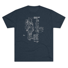 Load image into Gallery viewer, Apollo space suit blueprint patent Men's Tri-Blend Crew Tee