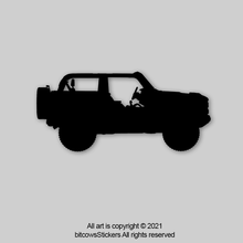 Load image into Gallery viewer, Ford Bronco Open Topless Doorless Replacement Windshield Decal Sticker Easter Egg (2 count)